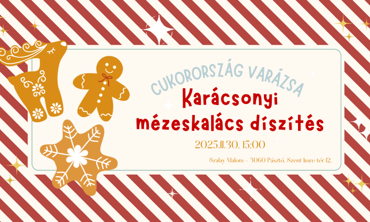 Karácsonyi mézeskalács díszítés Cukorországban, a Varázsvölgyben
