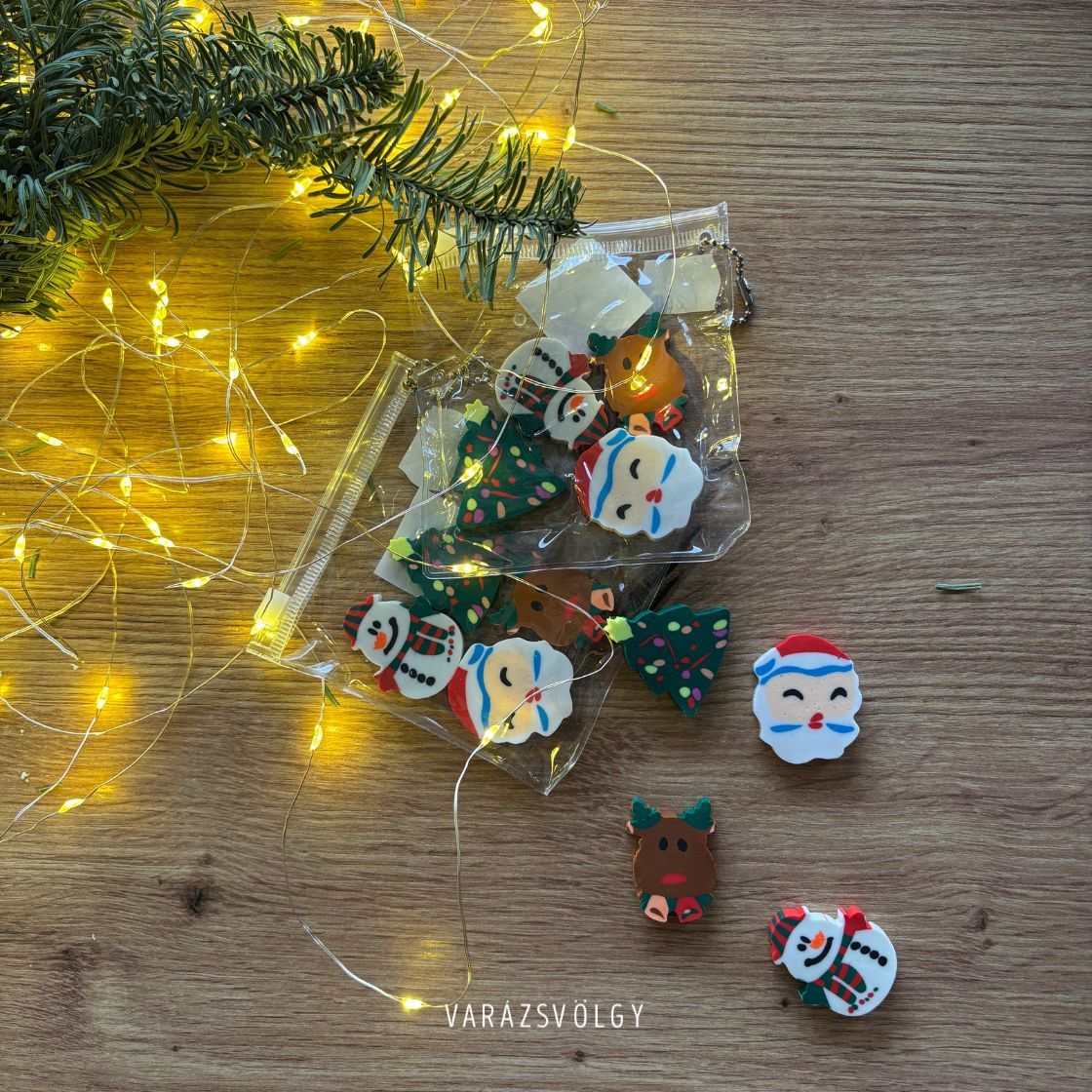 Karácsonyi radír szett