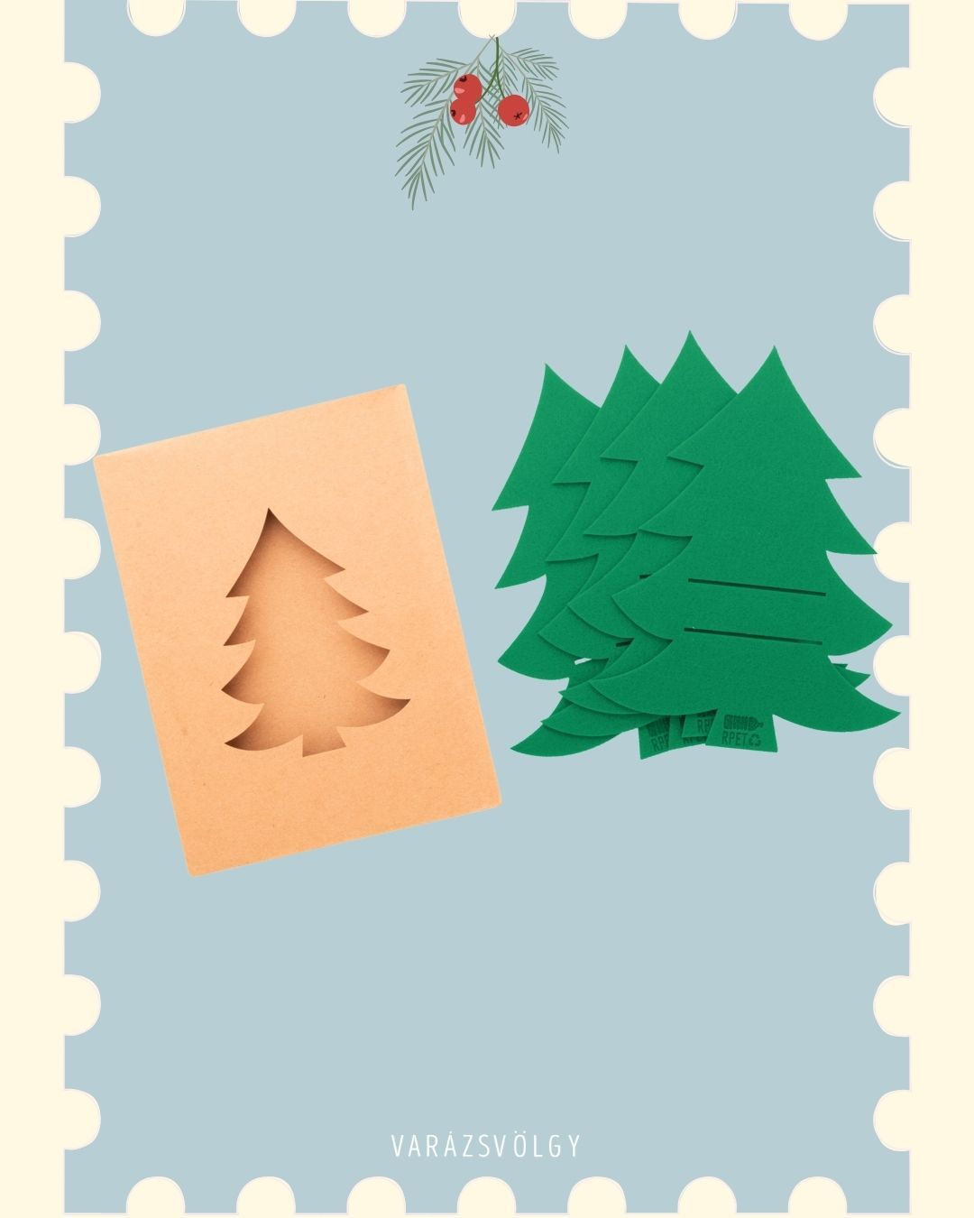 Karácsonyi evőeszköztartó szett - 650 Ft / szett