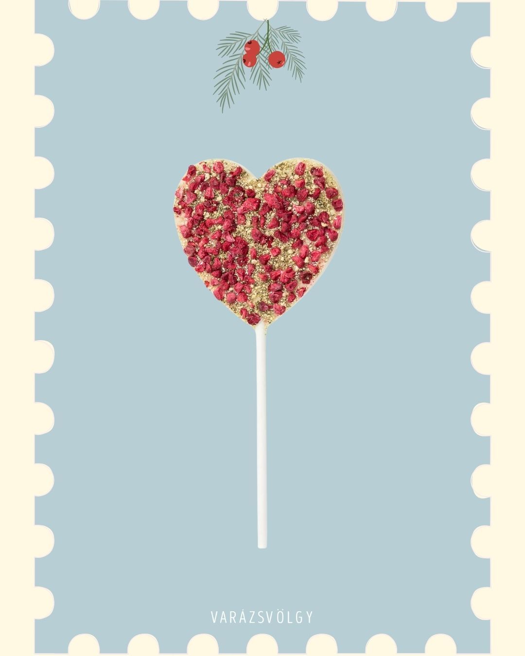 Vidék Szíve tökmagos-fehércsokoládés nyalóka - 900 Ft / db