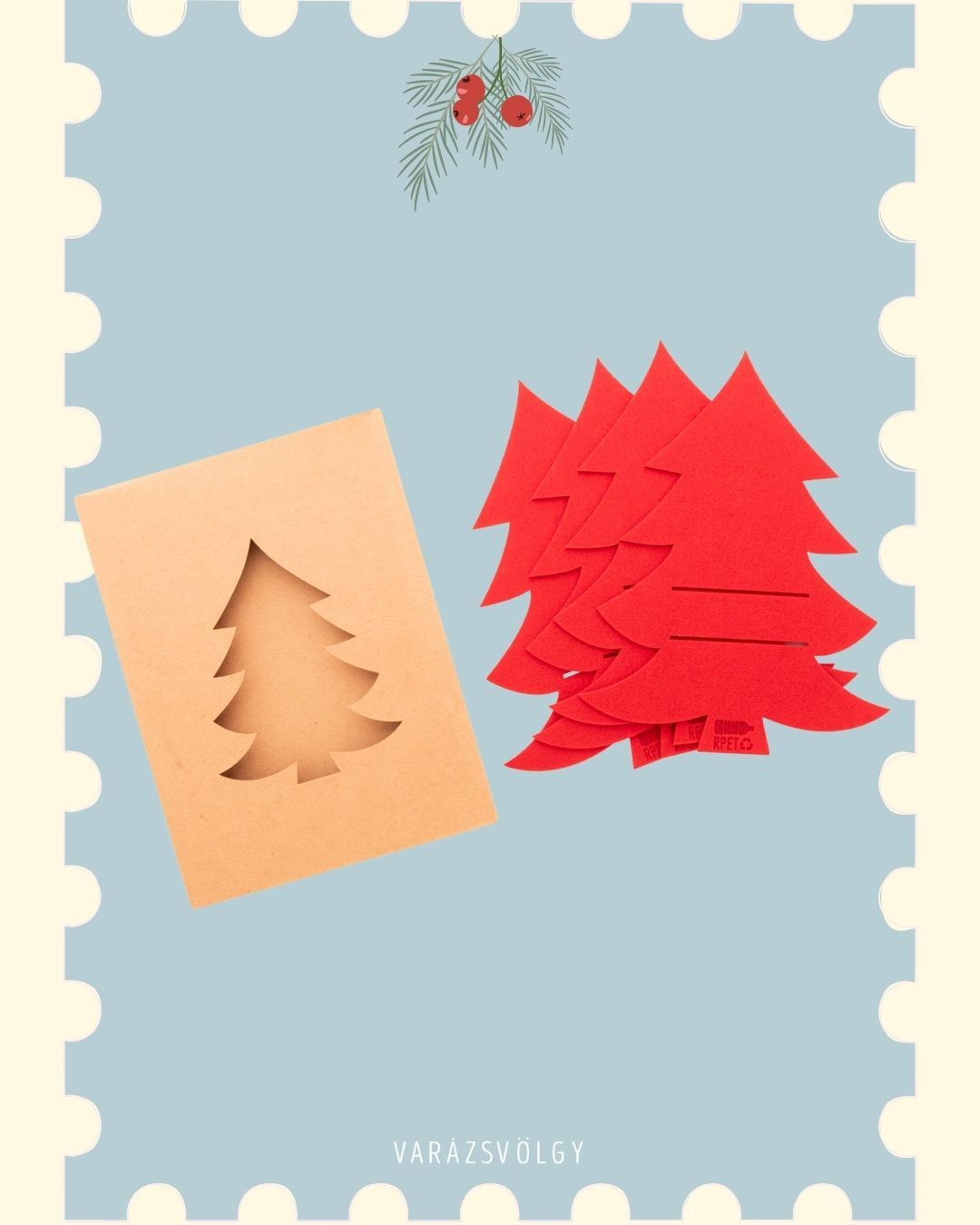 Karácsonyi evőeszköztartó szett - 650 Ft / szett